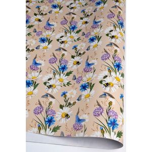 Бумага глянцевая 68*98см Дачная лужайка 10 листов