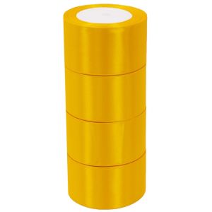 Лента атласная ЭКОНОМ 5см*25Y, 16 Ярко-желтая т.м 4