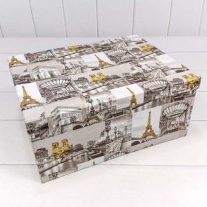 Коробка Прямоугольная 26,3*19,3*11,3 см «Виды Парижа»