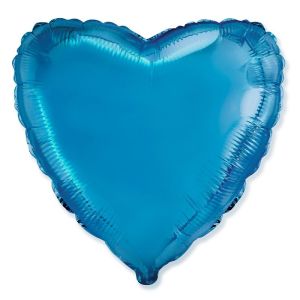 F 18"/46 см, Сердце, Синий, 1 шт.