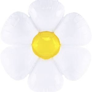 К Шар (43''/109 см) Цветок, Белый, 1 шт.