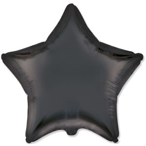F 18"/46 см, Звезда, Сатин, Черный, 1 шт.
