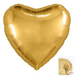 Аг 9''/23 см, Мини-сердце, Золото, / 5 шт.