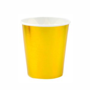 Стаканы 260 мл Золотые / набор 6 шт. / (Китай)