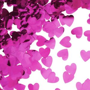 Конфетти фольга Сердце, Розовый, Металлик, 2,5 см, 50 г.