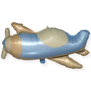 К ФИГУРА Самолет ретро голубой