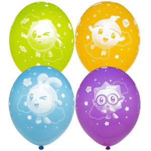 ВВ Шелкография пастель 14" Малышарики 1 ДР 25шт