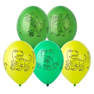 ВВ Шелкография пастель 14" Динозавры 25шт