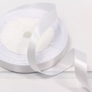 Лента Атласная Сатин 1,2см*25ярд Белый 1/10 1/600