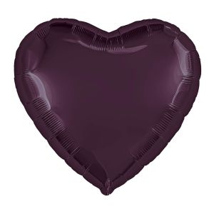 Аг 19"/48 см, Сердце, Темная вишня, 1 шт.