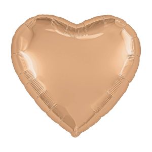 Аг 19''/48 см, Сердце, Персиковый пух, 1 шт.