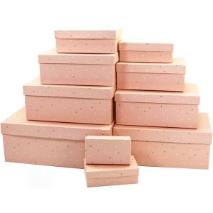 Коробка,  Конфетти, Персиковый, 23,5*15,5*10 см, 1 шт.