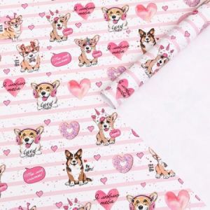 Бумага глянцевая Корги 70*100см 1лист