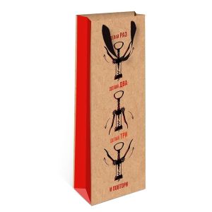 Сумка подарочная, Крафт 120х360х85 мм