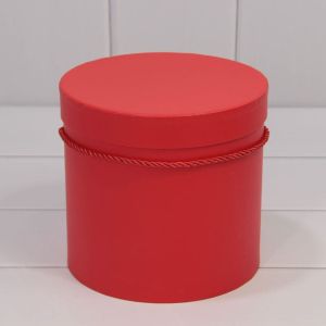 Коробка Цилиндр, 16*15 см,  Красный