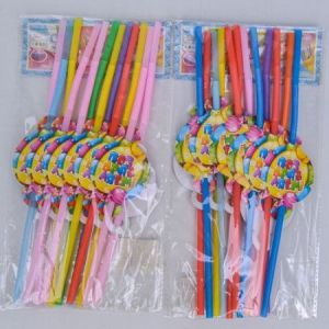 Трубочки для коктейля С ДР Бабочки 12шт