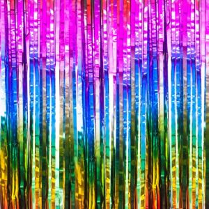 Занавес Дождик Радужный, Градиент, 100*200 см, 1 шт.