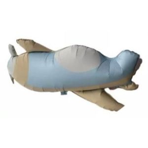 К Фигура, Самолет, Голубой, Сатин, 30*76 см