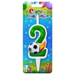 Свеча цифра Футбольная №2  ОСЗ