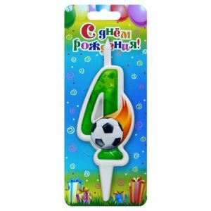 Свеча цифра Футбольная №4  ОСЗ