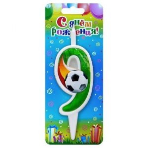 Свеча цифра Футбольная №9  ОСЗ