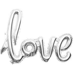К Надпись, Love, Серебро, 22''/56*23 см, 1 шт.