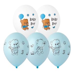 ВВ 14"/36 см, Шелкография Мишка малыш, 5 шт.