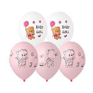 ВВ 14"/36 см, Шелкография Мишка малышка, 5 шт.