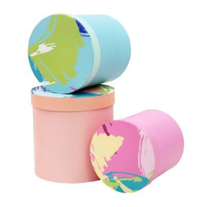 Коробка  «Нежная палитра» / цилиндр 15*15*15см