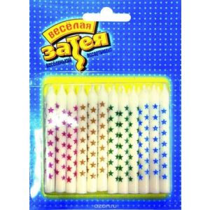 Свечи для торта Звезды 6,5см 24шт/V