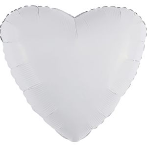 Аг 30"/75 см, Сердце, Белый, 1 шт. в уп.