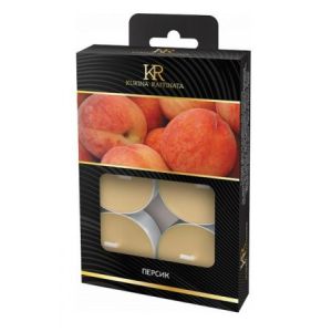 Свеча чайная ароматизированная Персик 6 шт/уп  KR