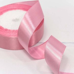 Лента Атласная 2,5см*25ярд Розовый