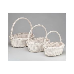 Корзина (ива), 33x25xH12xHH34, 1 шт., белый