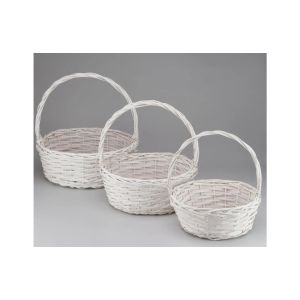 Корзина (ива), 29xH11xHH30, 1 шт., белый