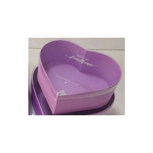 Коробка «Сердце» с прозр.крышкой, 1шт. 20,7x18,4x8. сиреневый