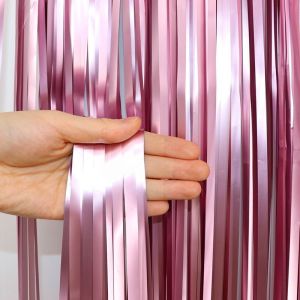 Занавес «Дождик» Нежно-розовый, Матовый, 3 м*1 м,1 шт.