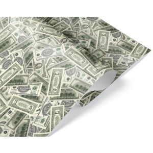Упаковочная бумага 80гр (0,7*1 м) Деньги, 10 шт.