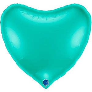 Г 36"/91 см, Сердце, Пастель, Тиффани, 1 шт