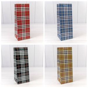 Пакет подарочный «Клетки и полоски» (микс) 13*35*13