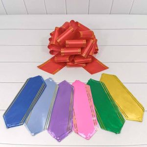 Бант-шар 10 см с золотой полосой (микс)