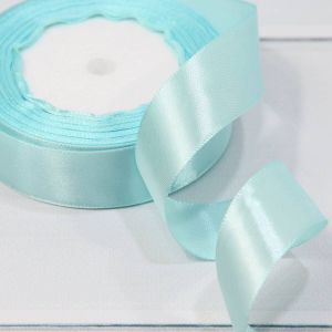 Лента Атласная 2,5см*25ярд Голубой