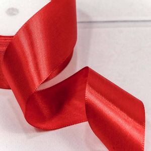 Лента Атласная 3,8см*25ярд Красный