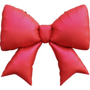 К Фигура, Бант, Сатин, Красный, 39"/99 см, 1 шт.