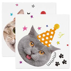 Сервировочные салфетки, Котики, 33*33 см, 20 шт.