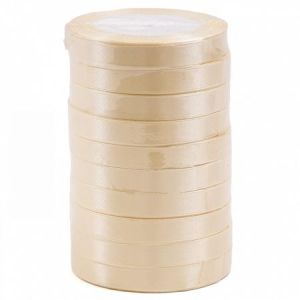 Лента атласная ЭКОНОМ 1,2см*25Y, 02 Кремовая т.м 10/500