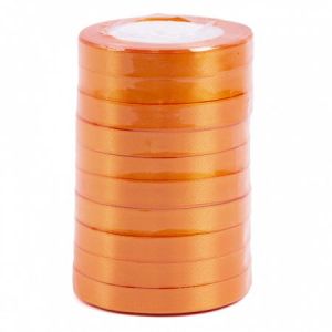 Лента атласная ЭКОНОМ 1,2см*25Y, 25 Оранжевая т.м 10