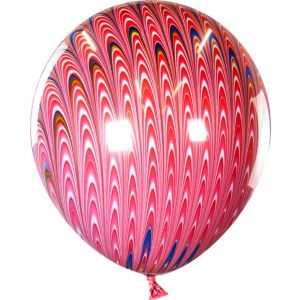 К Шар (18''/46 см) Павлин, Красный, агат, 1 шт.