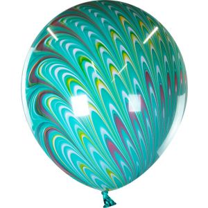 К Шар (18''/46 см) Павлин, Зеленый, агат, 1 шт.