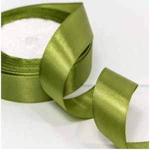 Лента Атласная Сатин 2,5см*25ярд Оливковый 1/5 1/300